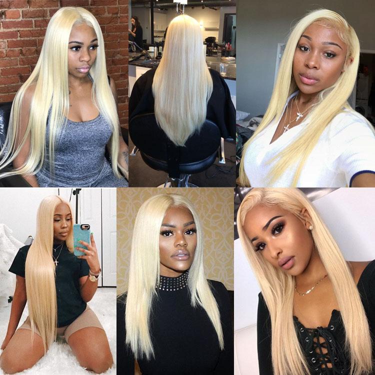 613 Honey Blonde Bundles Silky Straight Hair 12A Virgin Human Hair Weave