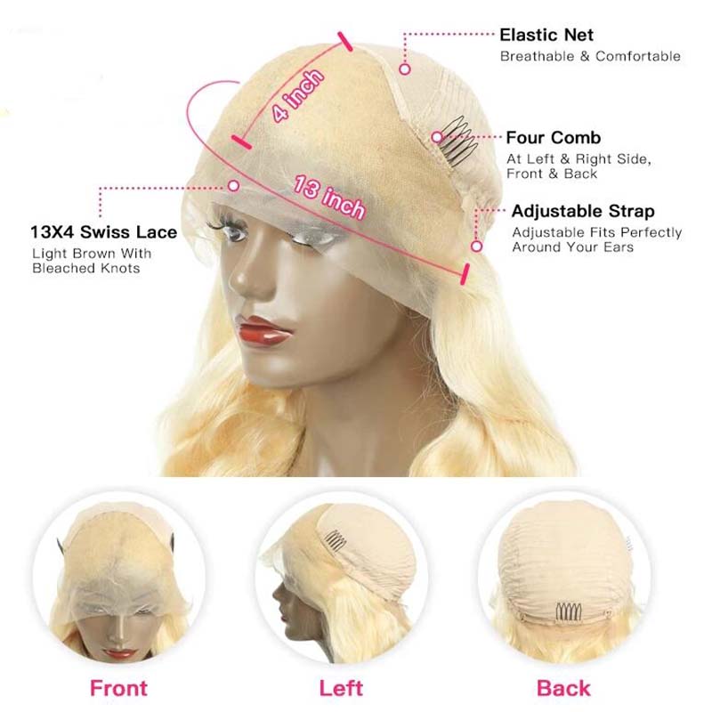 613 Honey Blonde Wig 13x4 HD Lace Front Human Hair Wigs Brazilian Straight Hair
