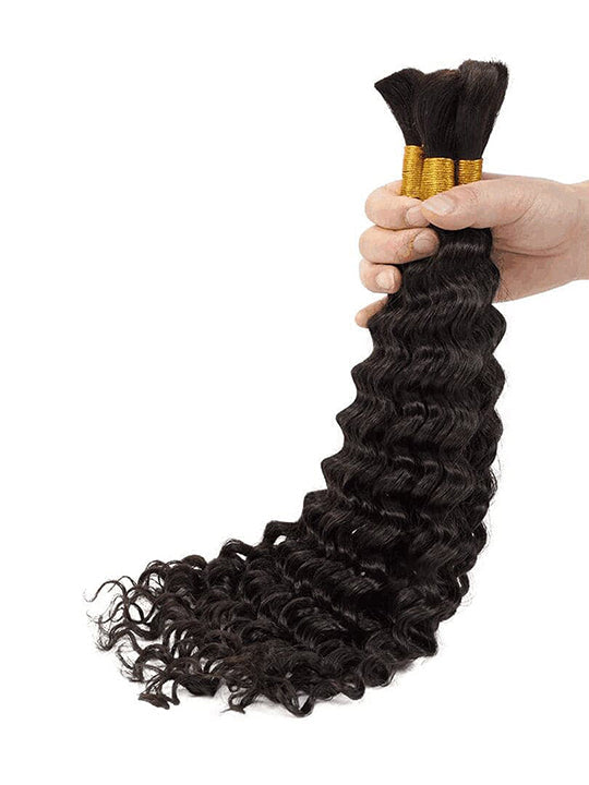 Brazilian Bulk Hair For Braiding Human Hair Deep Wave Braids Human Hair Extension No Weft