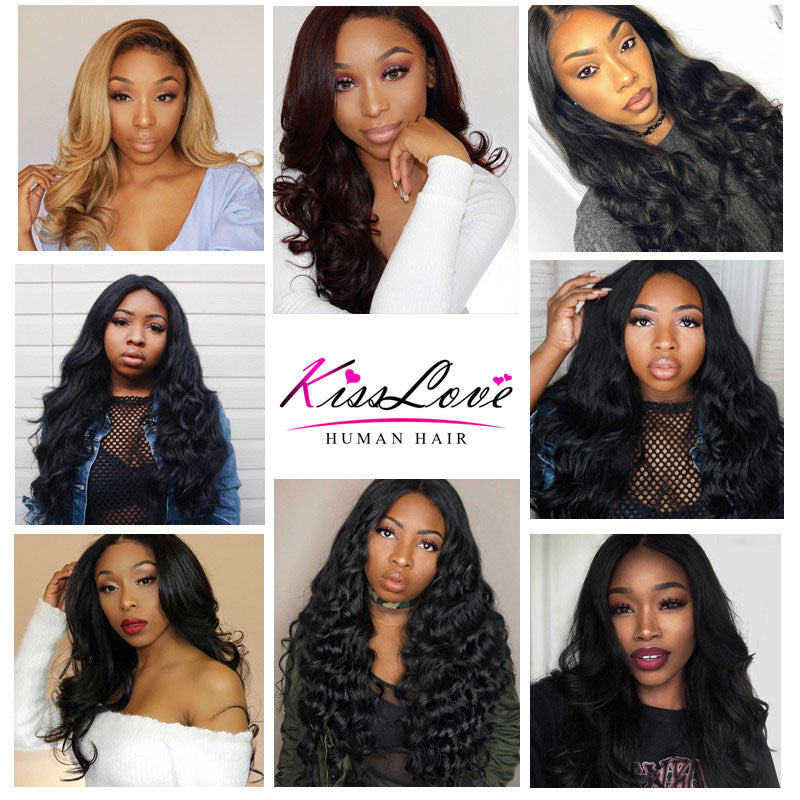 Body Wave Human Hair 3 Bundles With 4x4 Lace Closure 10A Brazilian Hair Weave