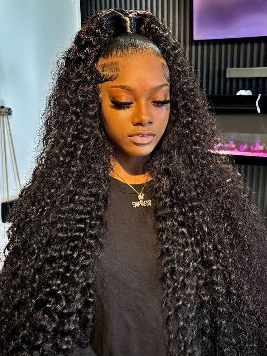 13x6 Lace Frontal Wig Deep Wave 36 38 40 Inch Ear to Ear Full Lace Frontal Long Human Hair Wigs