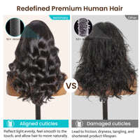 Water Wave Invisi Strap Snug Fit 360 Transparent Lace Frontal Bleached Knots Pre Cut Lace Wig