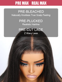Pull & Go 10x6 Parting Max Lace Closure Burgundy Straight/Body Wave Human Hair Wig With Elastic Drawsting