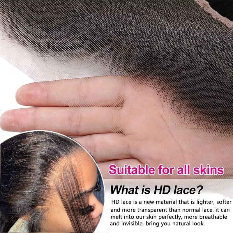 13*4 HD Lace Frontal With Bundles Body Wave 12A Brazilian Virgin Human Hair Weave