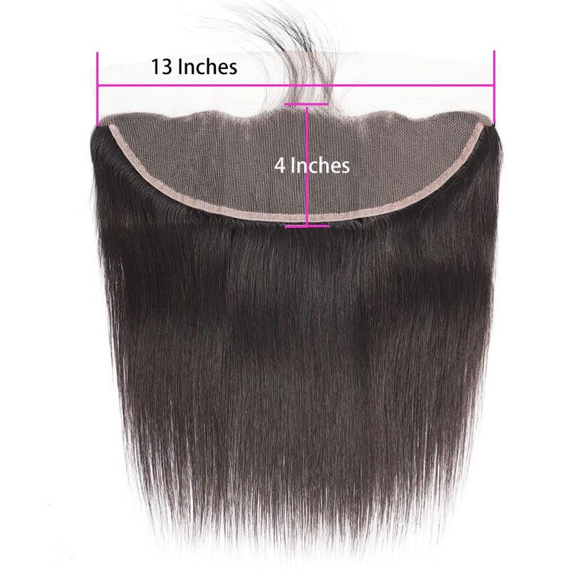 Bone Straight Human Hair 3 Bundles With 13x4 HD Lace Frontal 12A Virgin Hair Weaves