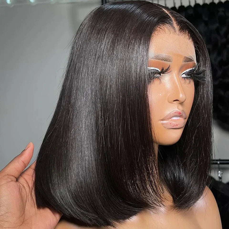 Kisslove Hair Straight Hair Short Bob Wig Brazilian 13x4 13x6 Lace Frontal Human Hair Wigs