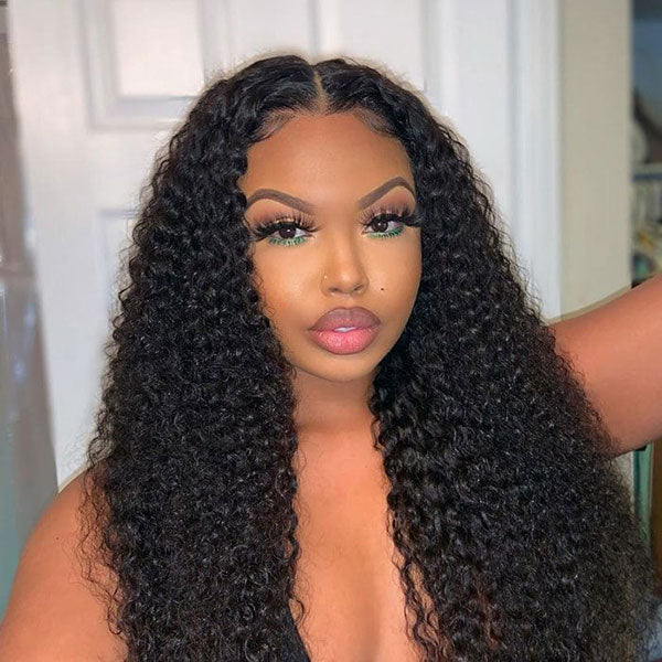 [Wear & Go] Glueless Wig Jerry Curly Hair 4x4/5x5/6x4.5 Lace Closure Wig 14A Virgin Hair