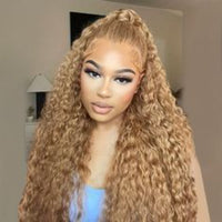 #27 Light Brown Wig 5x5 13x4 13x6 Lace Front Wigs Brazilian Deep Wave Human Hair Wigs