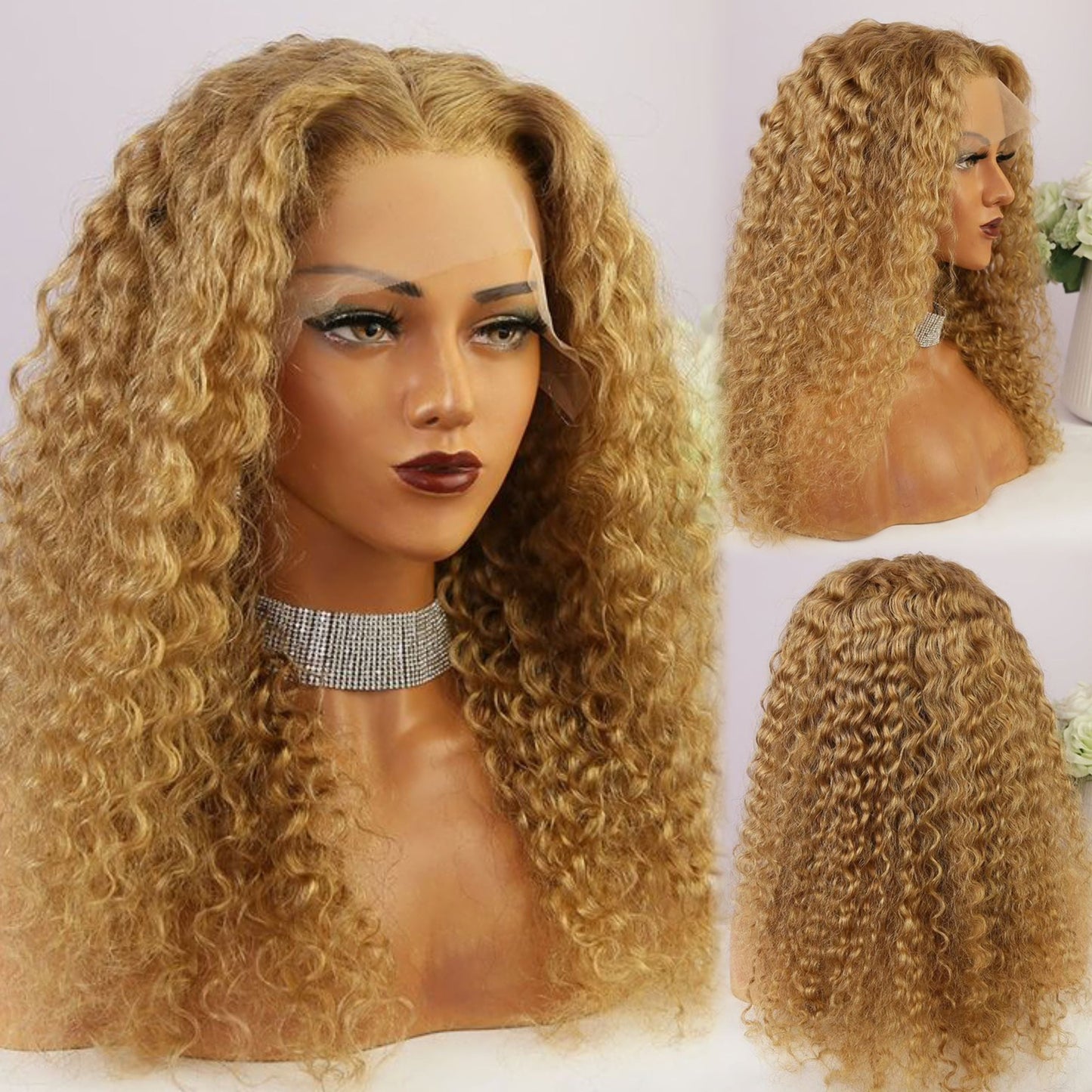 #27 Light Brown Wig 5x5 13x4 13x6 Lace Front Wigs Brazilian Deep Wave Human Hair Wigs