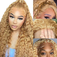 #27 Light Brown Wig 5x5 13x4 13x6 Lace Front Wigs Brazilian Deep Wave Human Hair Wigs