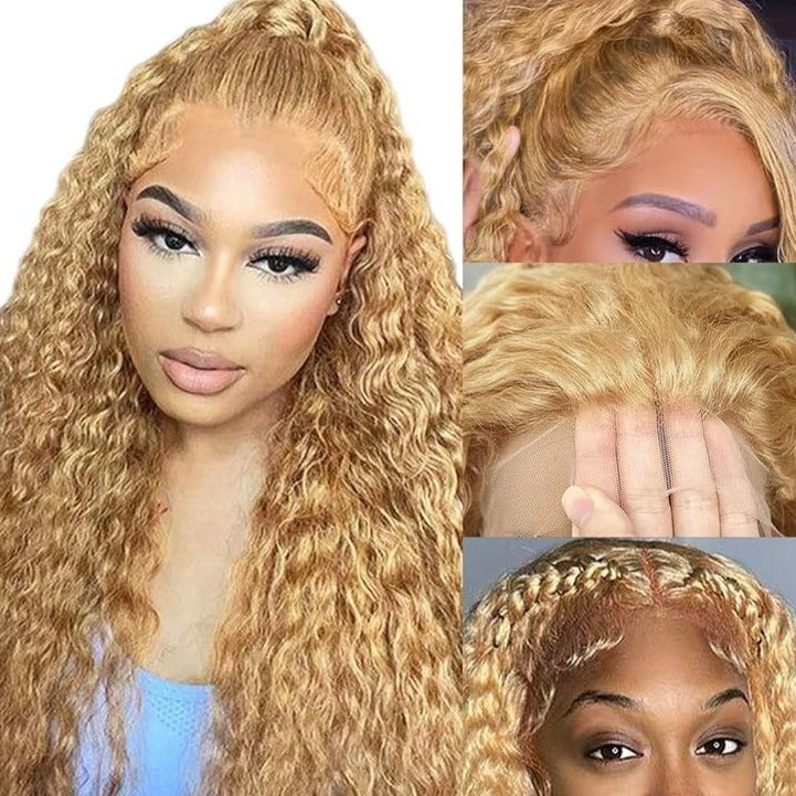 #27 Light Brown Wig 5x5 13x4 13x6 Lace Front Wigs Brazilian Deep Wave Human Hair Wigs