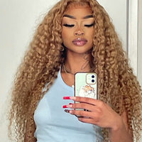 #27 Light Brown Wig 5x5 13x4 13x6 Lace Front Wigs Brazilian Deep Wave Human Hair Wigs