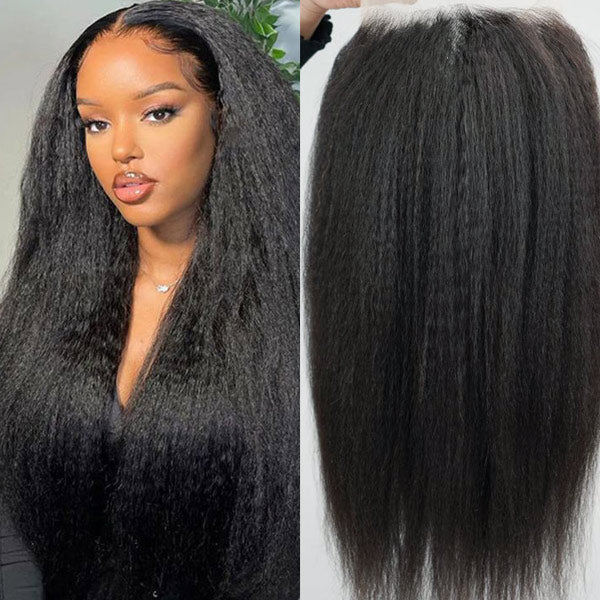 Kisslove Hair Brazilian Kinky Straight Virgin Human Hair Bundles For Sew In 100% Human Hair Extensions