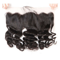 Loose Wave 3 Bundles With 13x4 HD Lace Frontal Closure 10A Brazilian Human Hair