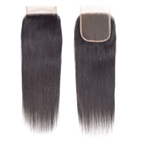 4*4 Lace Closure With Bundles Silky Straight 10A Virgin Human Hair Weave