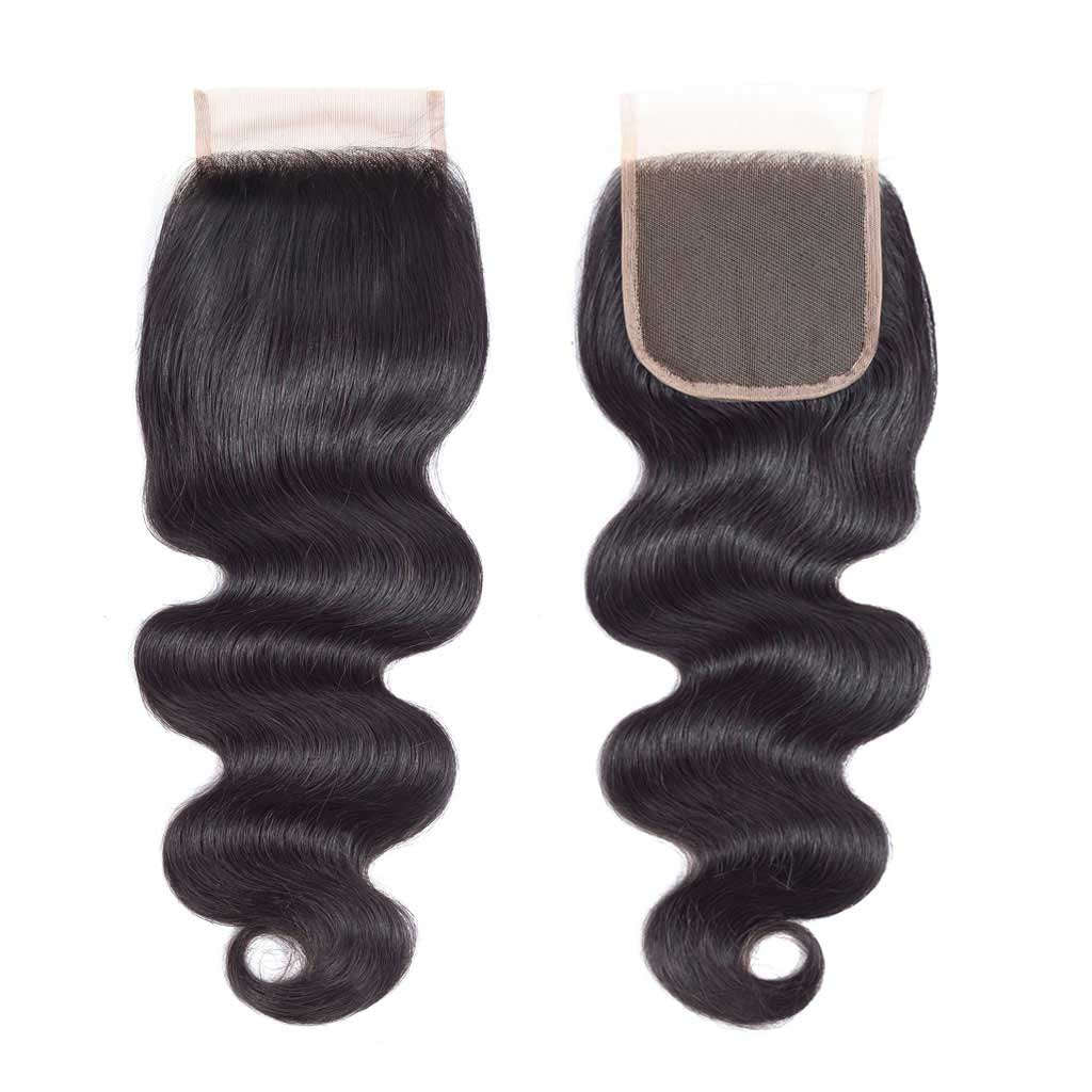 5x5 HD Lace Closure With Bundles Body Wave 12A Brazilian Virgin Human Hair Weave
