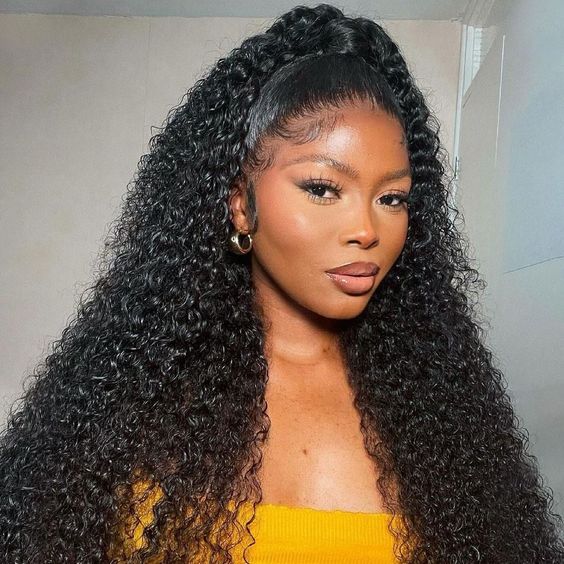 [Wear & Go] Air Wig Jerry Curly 13x4 Lace Wigs 14A Virgin Hair