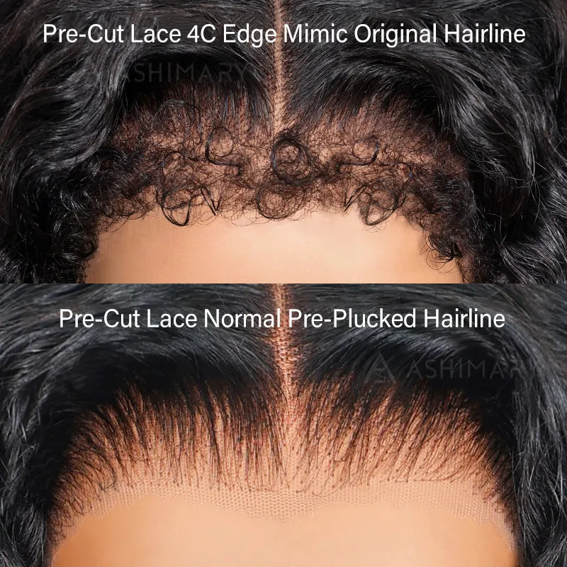 Water Wave Invisi Strap Snug Fit 360 Transparent Lace Frontal Bleached Knots Pre Cut Lace Wig