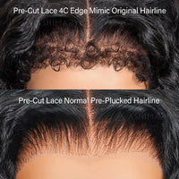 Water Wave Invisi Strap Snug Fit 360 Transparent Lace Frontal Bleached Knots Pre Cut Lace Wig