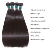 KissLove Grade 10A 1/3/4 Bundles Bone Straight Human Hair Weave Bundles