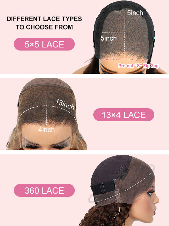 Ombre Brown Hair With Black Roots 5x5 13x4 13x6 Lace Wigs Straight Human Hair Wigs