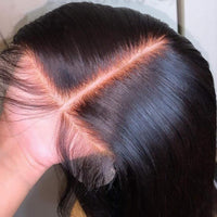 Double Drawn 6*6 Lace Closure Wig 14A Brazilian Straight Hair Lace Wigs For Women