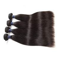 Brazilian Straight Hair 3 Bundles With 13*4 HD Lace Frontal 10A Virgin Human Hair Weave