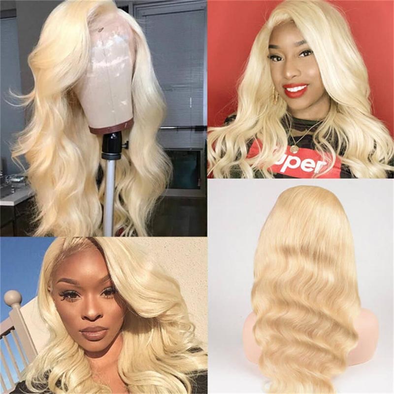 5*5 6*6 HD Lace Wigs 613 Blonde Hair 3D Body Wave Brazilian Virgin Human Hair Wigs