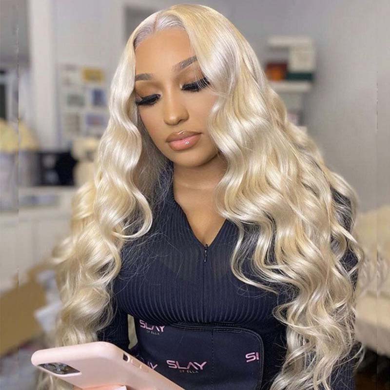 5*5 6*6 HD Lace Wigs 613 Blonde Hair 3D Body Wave Brazilian Virgin Human Hair Wigs