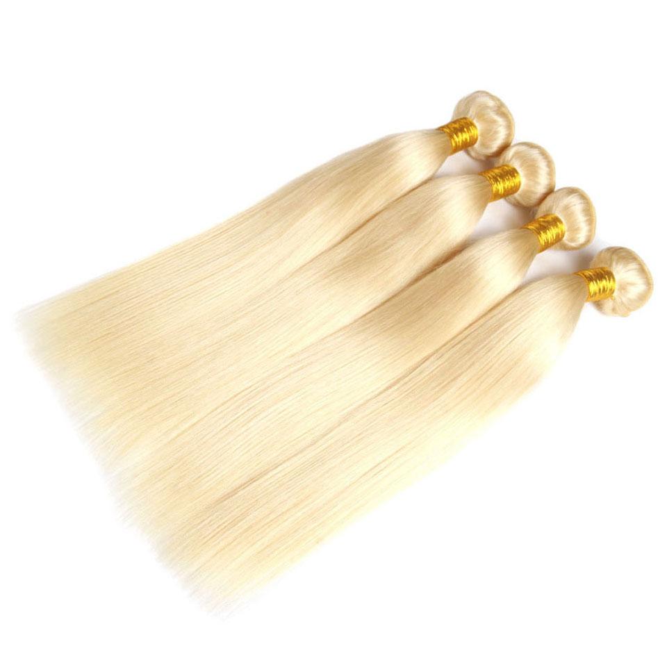 613 Honey Blonde Bundles Silky Straight Hair 12A Virgin Human Hair Weave