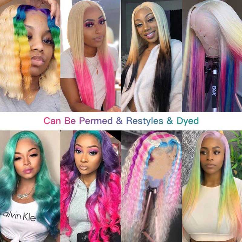 5*5 HD Lace Wigs 613 Blonde Hair Straight Brazilian Virgin Human Hair Wigs