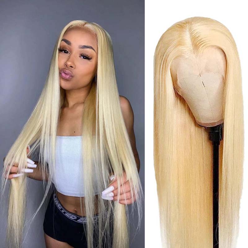 5*5 HD Lace Wigs 613 Blonde Hair Straight Brazilian Virgin Human Hair Wigs