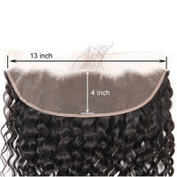 13*4 HD Lace Frontal Closure With Bundles Water Wave 12A Brazilian Virgin Hair Weave