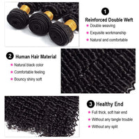 10A Brazilian Kinky Curly Virgin Human Hair Weave Bundle Deals