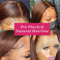 [Air Wig] #4 Chocolate Brown Straight Hair 5x5 13x4 13x6 Lace Wigs Human Hair