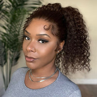 Chocolate Brown Water Wave Invisi Strap Snug Fit 360 Melting Lace Frontal Bleached Knots Glueless Lace Wig