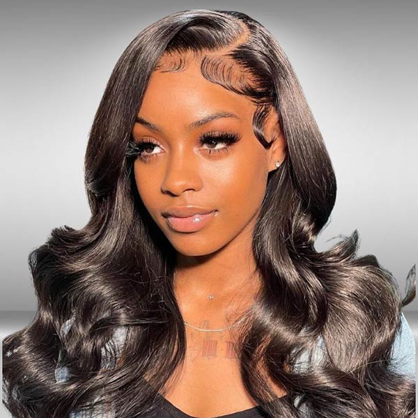 13*4 HD Lace Frontal With Bundles Body Wave 12A Brazilian Virgin Human Hair Weave