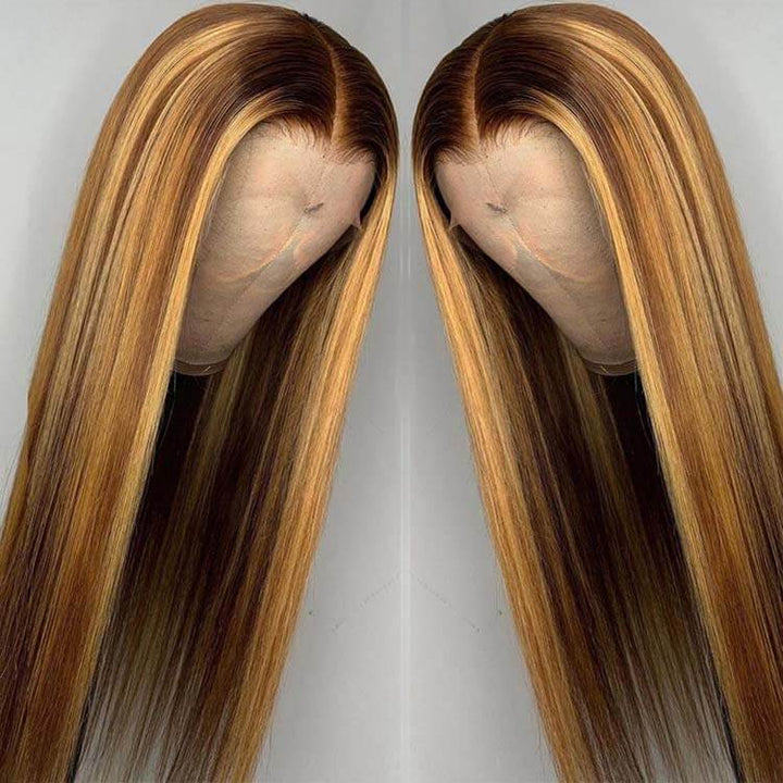 [Wear & Go] Air Cap Wig Highlight Hair Glueless 5x5 Lace Wig 14A Virgin Human Hair