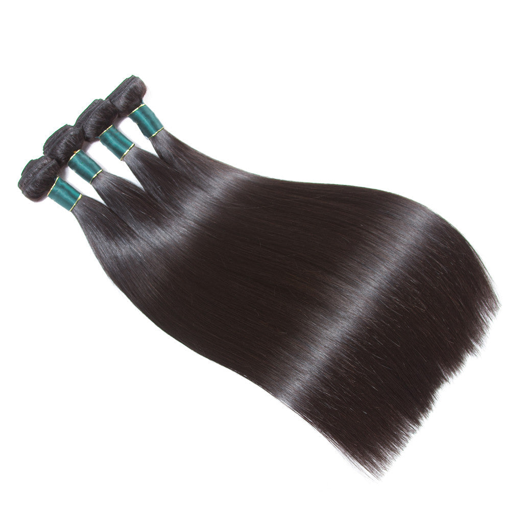 4*4 Lace Closure With Bundles Silky Straight 10A Virgin Human Hair Weave