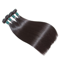 4*4 Lace Closure With Bundles Silky Straight 10A Virgin Human Hair Weave
