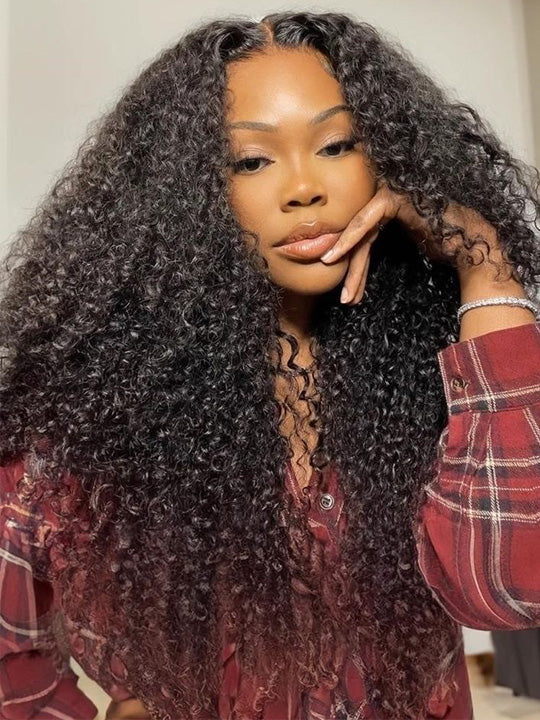 Jerry Curly 13x6 Full Lace Frontal Wig Pre Plucked Transparent Lace Frontal Wigs