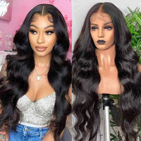 Body Wave 4*4 Transparent HD Lace Closure Wig Glueless Lace Front Human Hair Wigs