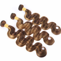 P4/27 Highlights Bundles With Frontal Body Wave 12A Brazilian Virgin Human Hair