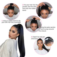 Ponytail Human Hair Extensions Body Wave Hair Extension For Women