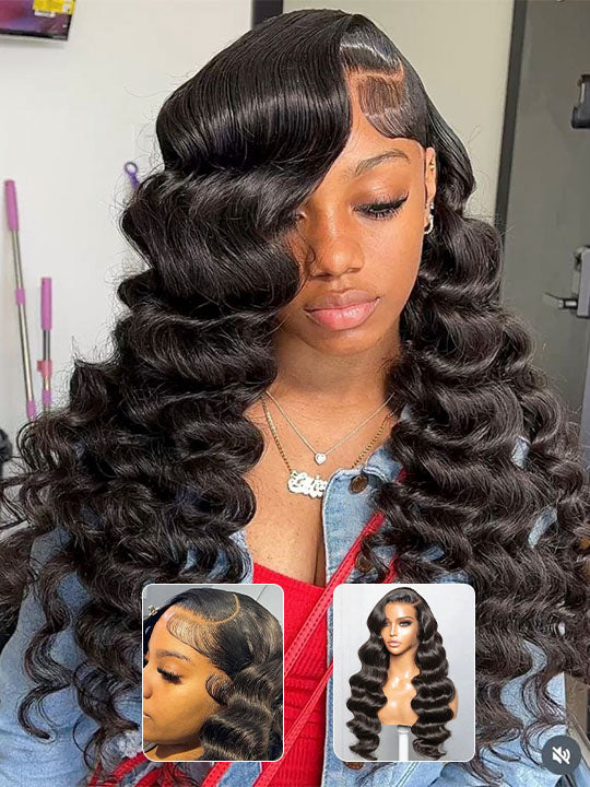 13x6 Lace Frontal Wig Ready to Wear Glueless Loose Deep Wave Wigs