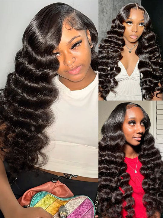 13x6 Lace Frontal Wig Ready to Wear Glueless Loose Deep Wave Wigs