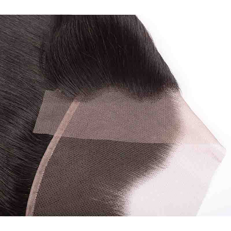 Brazilian Straight Hair 3 Bundles With 13*4 HD Lace Frontal 10A Virgin Human Hair Weave
