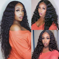 Crimped Hair 5*5 HD Lace Wig Loose Deep Wave 14A Brazilian Virgin Human Hair Wigs