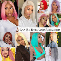 613 Honey Blonde Bob Wig 13x4 HD Transparent Lace Front Human Hair Wigs