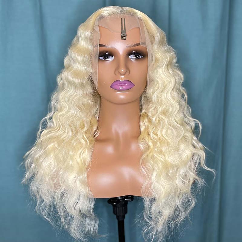 613 Honey Blonde Hair 13x4 HD Lace Front Human Hair Wigs 3D Body Wave